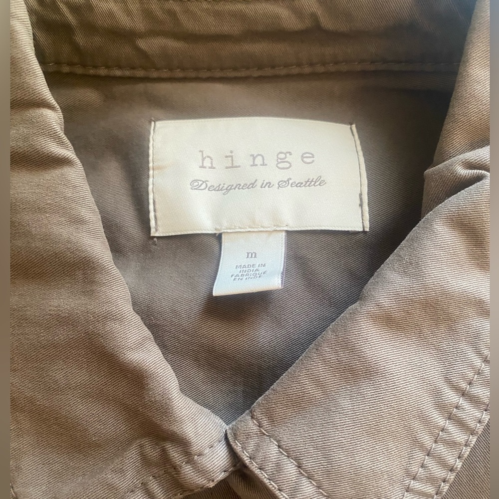 Hinge Army Green Canvas Jacket — Size M - Picture 4 of 5